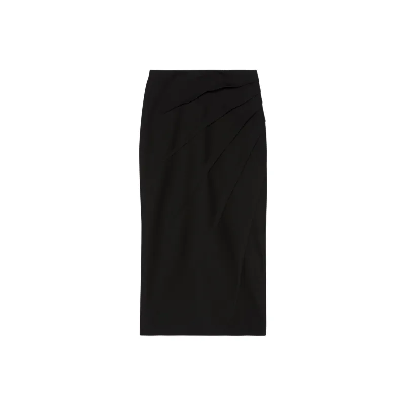 GUCCI Drap Detailed Tailored Midi Skirt-0