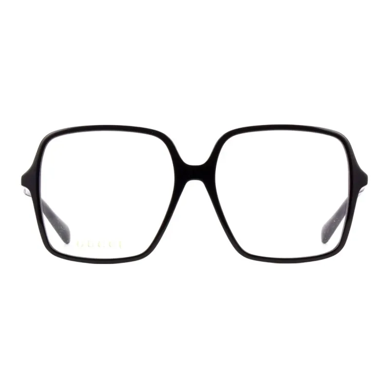 GUCCI Plate Frame Irregular Shape Eyeglass Frames Unisex Black-1