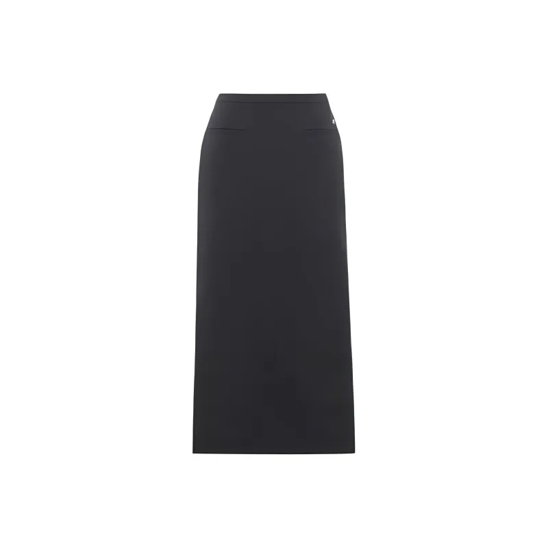 LI NING 1990 Casual Long Skirts Women's Black-0