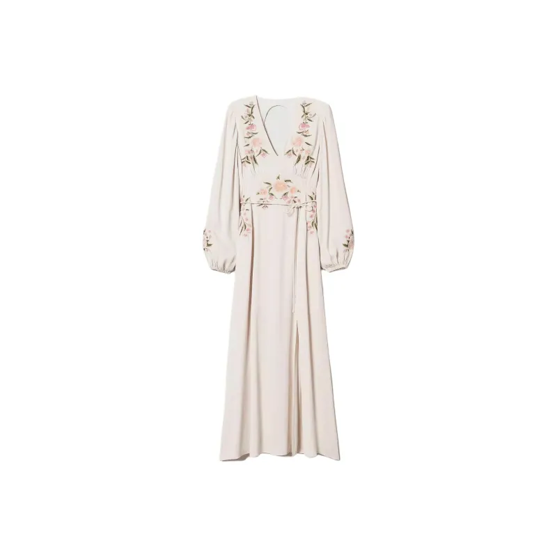 Twinset Floral embroidery Maxi Dress-0