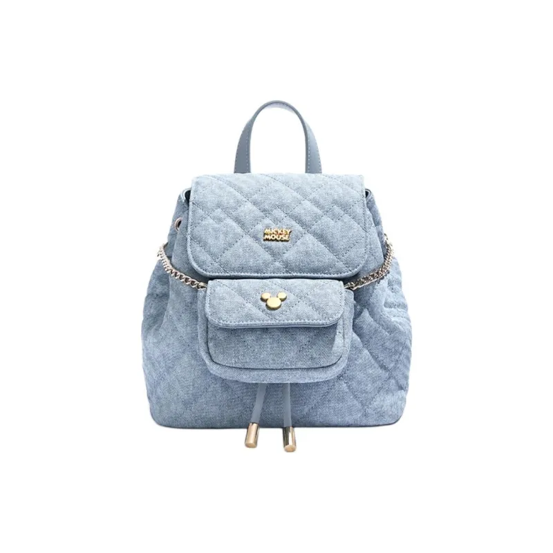 MESUCA Disney, Collaboration Disney Collection PU Backpack Regular Women's Black/White/Denim Blue-12