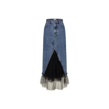 RED VALENTINO Denim Short Skirts Women's Blue