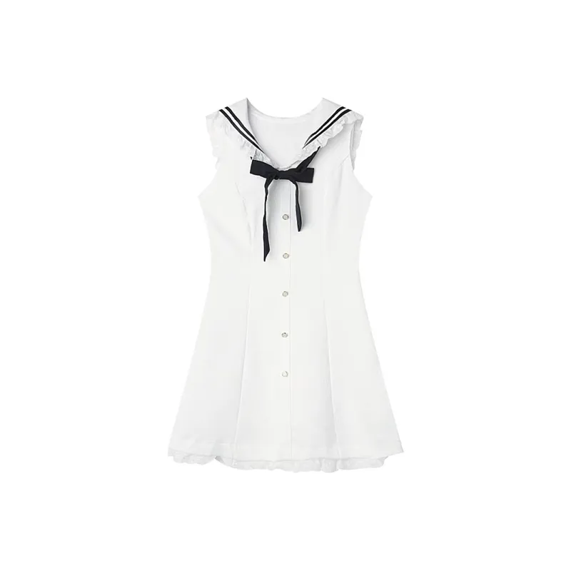 JOSR Sleeveless Dress Women's White-0