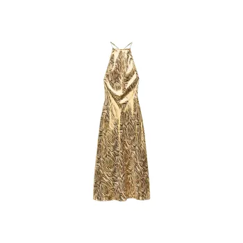 ZARA Slip Dresses Women's Yellow