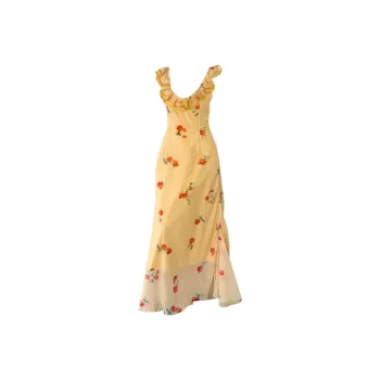 TENNE GIRL Slip Dresses Women's Yellow