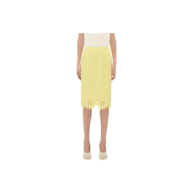 Bottega Veneta English Embroidery Skirt-0
