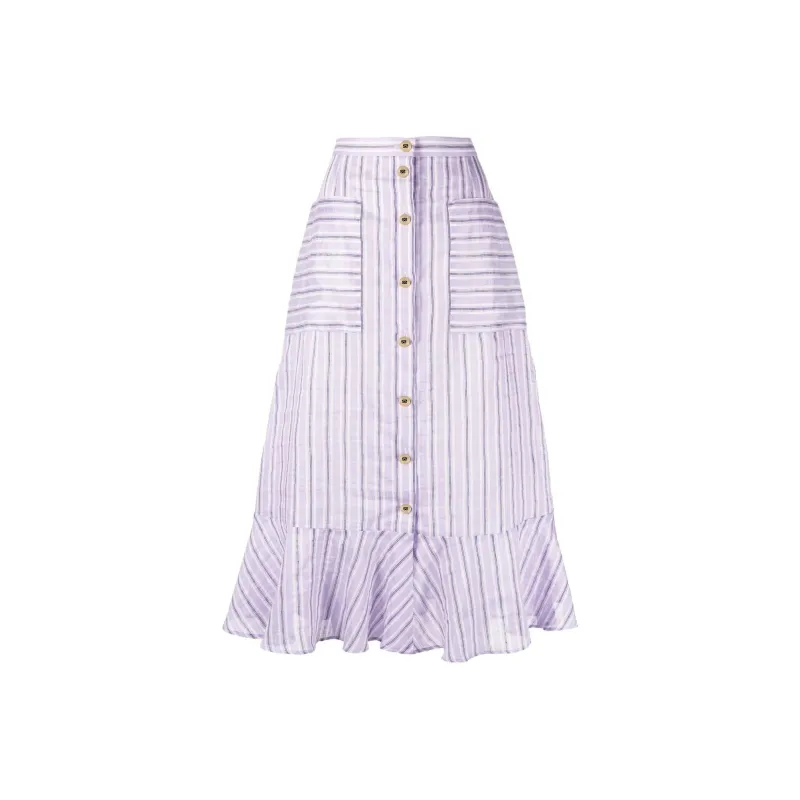 Sandro Casual Long Skirts Women's Light Purple-0