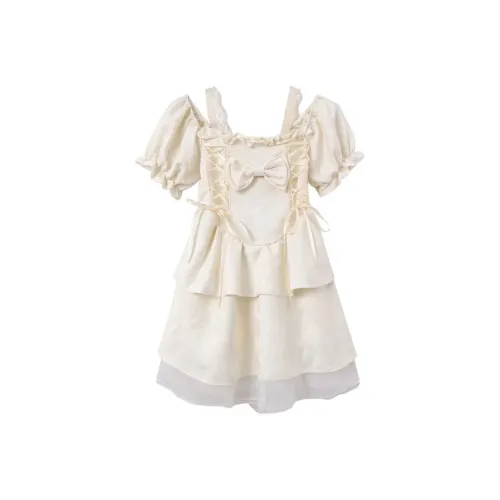 Incolore Short Sleeved Dresses Women's Apricot