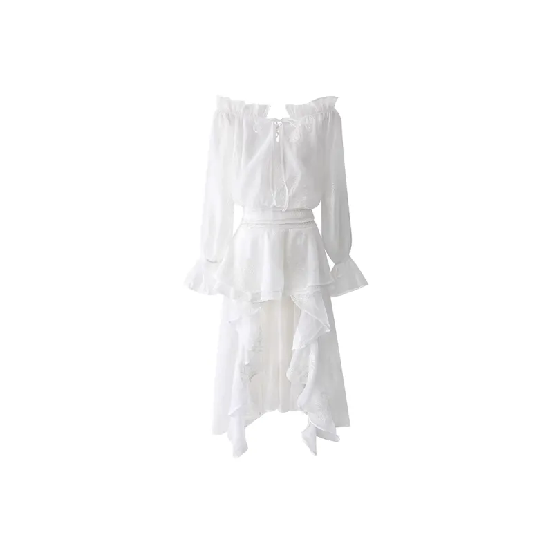 BDGU Long Sleeved Dress Women's White-0