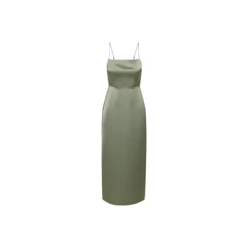 ARITZIA FW24 Wilfred Madelyn Satin Dress Slip Dresses Women's Smoky Sage