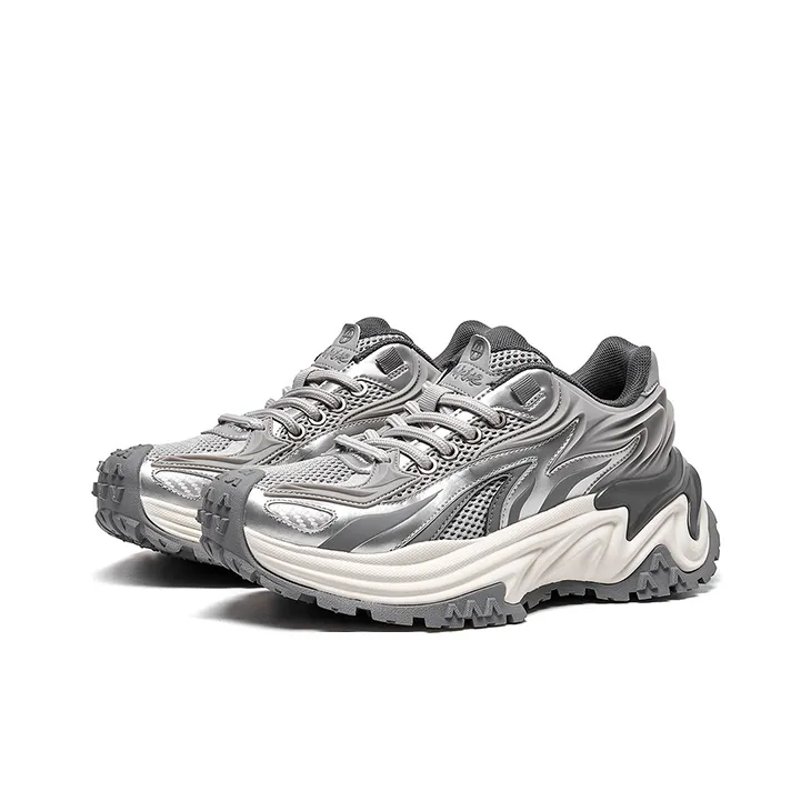 Acupuncture Cushioning, Abrasion Resistant, Breathable, Lightweight, Height Increasing Low Top Chunky Sneakers Women's-6