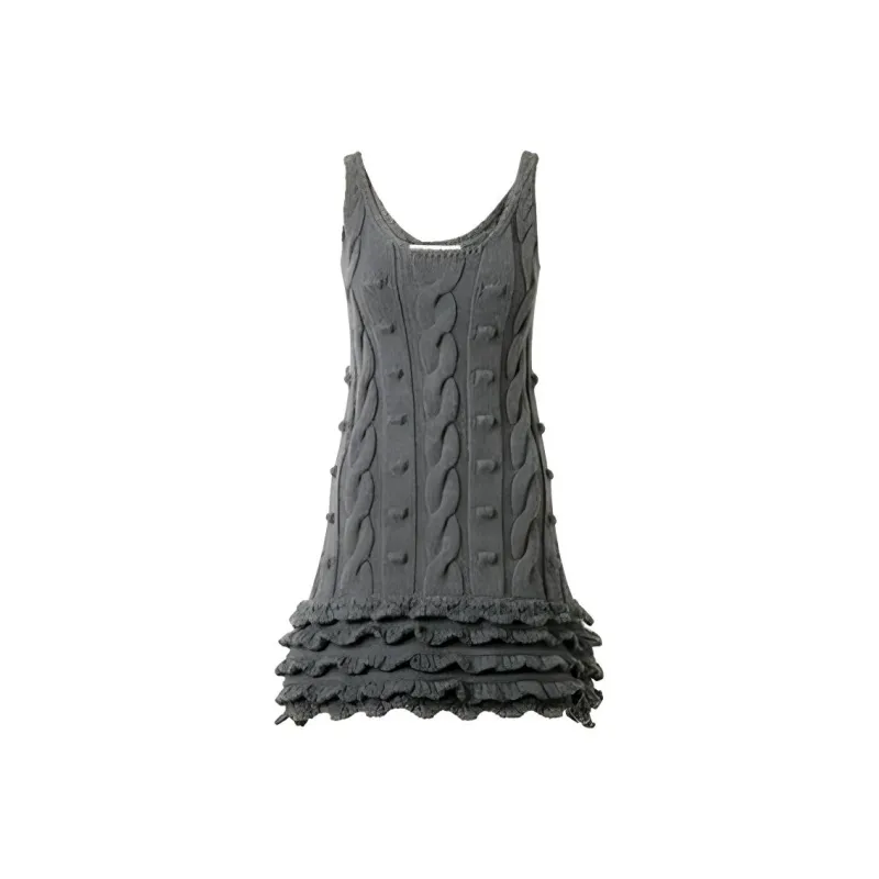 III VIVINIKO Slip Dress Women's Dark Gray-0