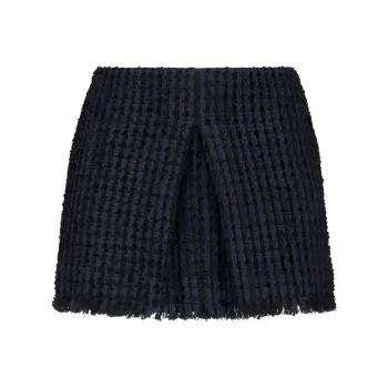 DSQUARED 2 Tweed Frayed hem Miniskirt
