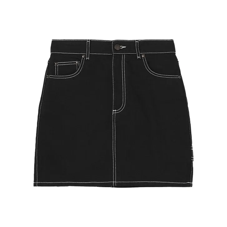 Burberry Contrast stitch Raw denim Skirt-0