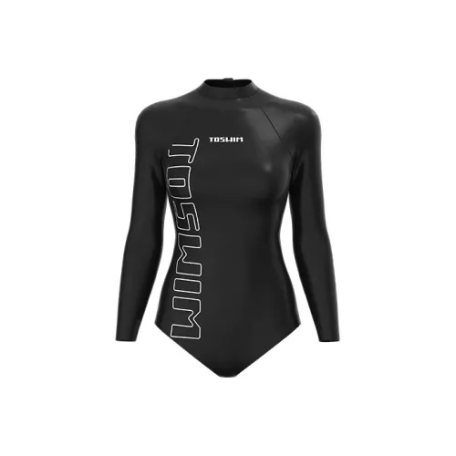 TOSWIM 미니멀리스트 스타일 레터링 여성 원피스 수영복