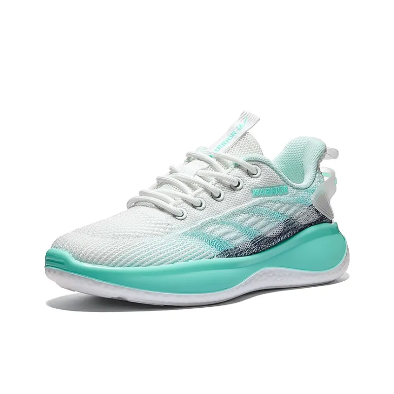 WARRIOR Running Shoes Women's Low Top White Green-1
