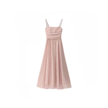 MIMOSA CHUR Slip Dress Women's Peach Pink