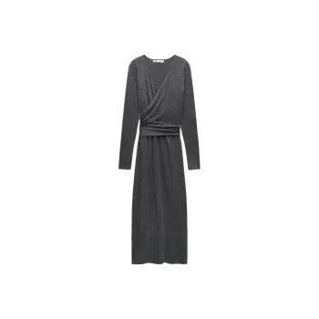 ZARA Long-Sleeved Dresses Women's Gray