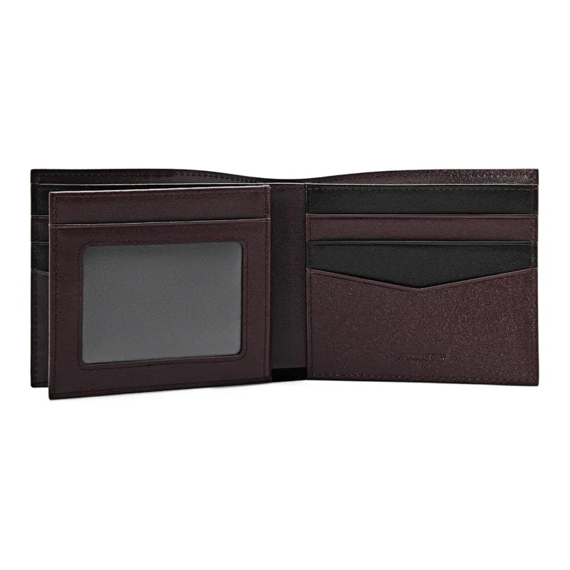 PEDRO Cow Leather Wallet Men's Black/Dark Umber-7
