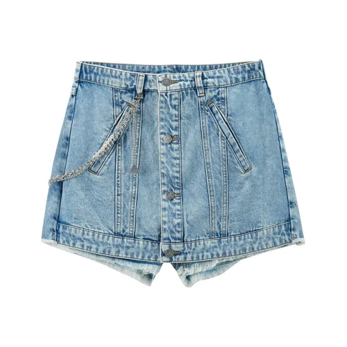 FUN Denim Shorts Women's Blue