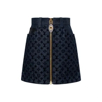 LOUIS VUITTON FW23 Denim Short Skirts Women's Blue