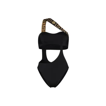 VERSACE Greca Border One Piece Swimsuit 'Black'