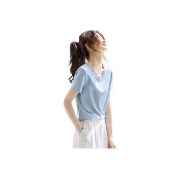 Mo Han Yi Mei T Shirt Women's Clear Blue