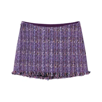 Ouyang Casual Short Skirts Women's Plum