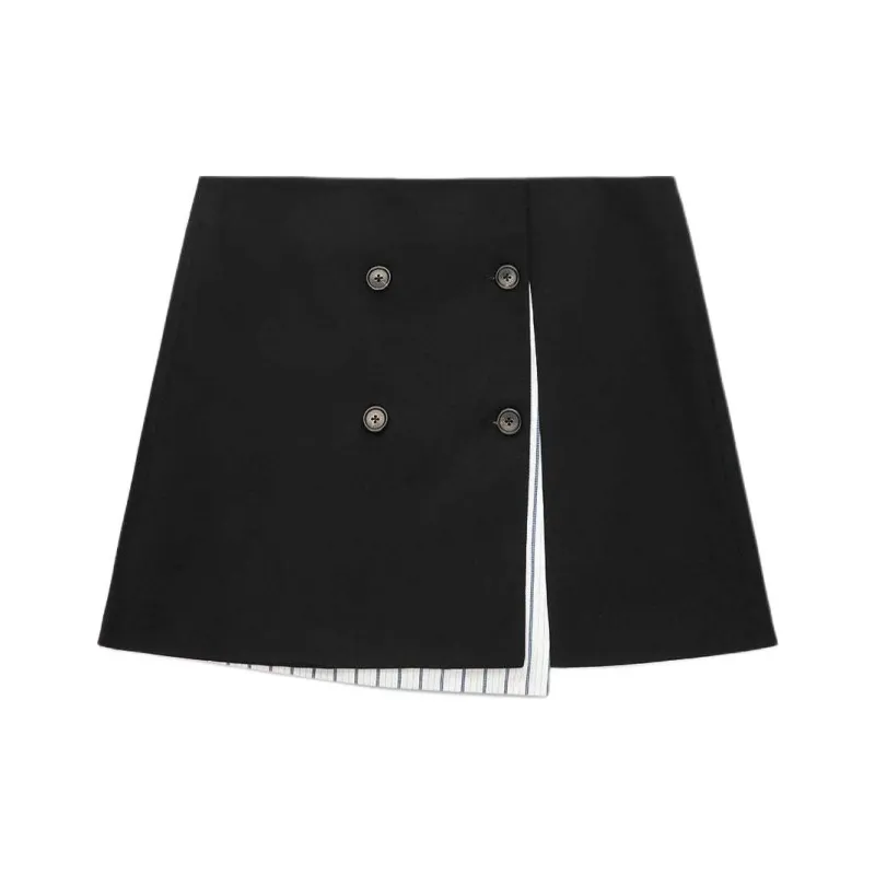 CLOT Casual Short Skirts Women's Black-0