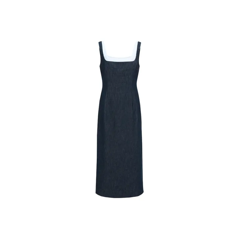 URBAN REVIVO Sleeveless Dress Women's Indigo-0