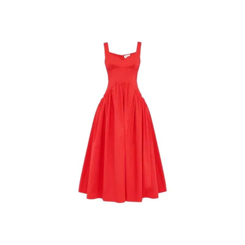 Alexander McQueen Sleeveless Dress Women's Red-0