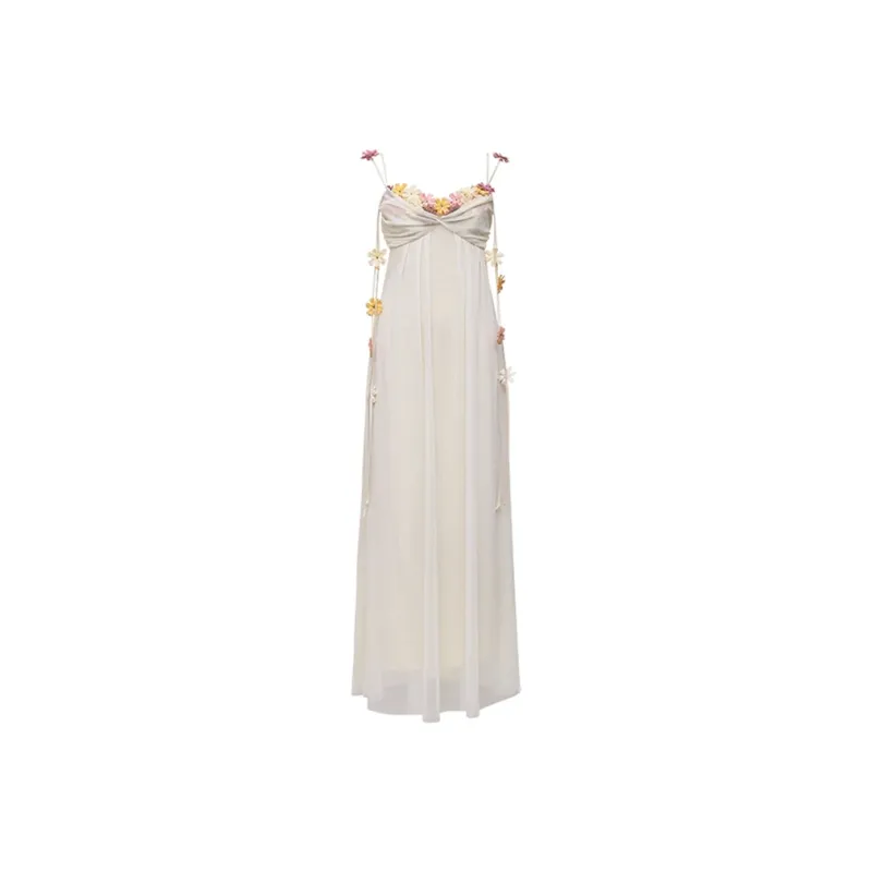 PAZZO Slip Dress Women's Beige Apricot-0