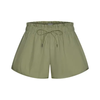 URBAN REVIVO Casual Shorts Women's Gray Green