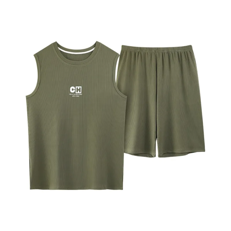 Close fitting Areas Pajama Set Men's-5