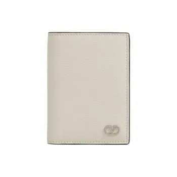 Valentino Calfskin Wallet Men's White
