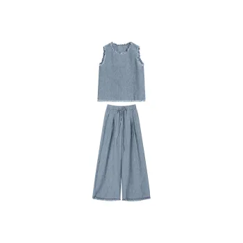 Fragment Casual Suits Women's Denim Blue