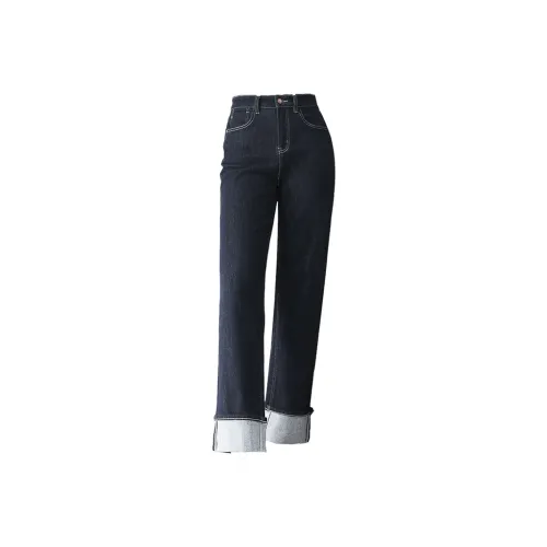 HIPPIEMISS Jeans Women's Normal Washed Blue