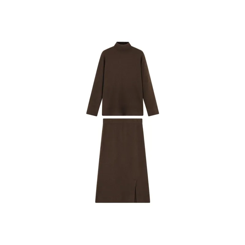 Demana Skirt Set Women's Dark Coffee-0