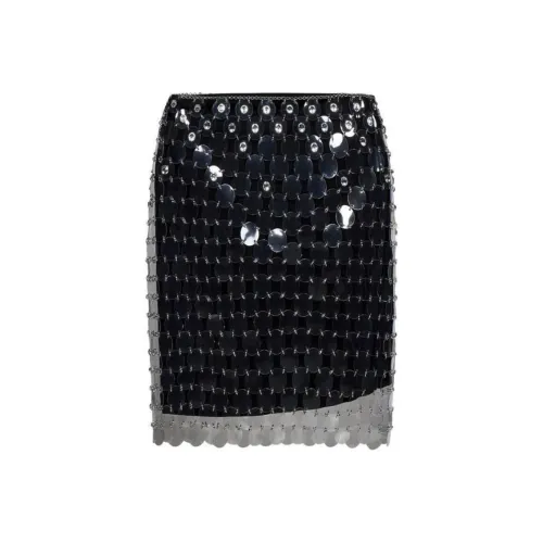 Paco Rabanne Casual Long Skirts Women's Black