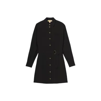 MICHAEL KORS SS25 Long Sleeved Dress Women's Black