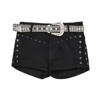 A head of Agua Denim Shorts Women's Black