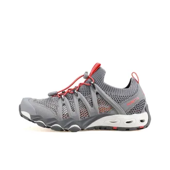 HUMTTO Quick Dry, Grip, Impact Resistant River Trekking Shoes Women's Gray Coral Pink