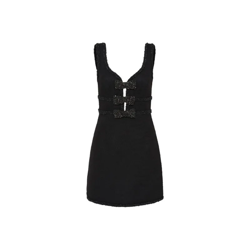 Rebecca Vallance Margo Bow Mini Dress-0
