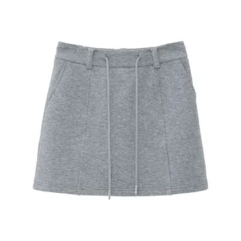 Fstudio Drawstring Sweatshirt Skirt Women's Gray