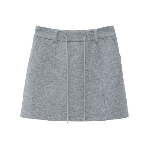 Fstudio Drawstring Sweatshirt Skirt Women's Gray