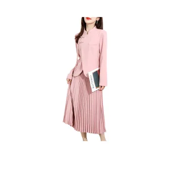 Wbwq Two Piece Skirt Sets Women's Pink