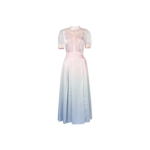 Duffy Fashion Skirt Set Women's Blue Pink Gradient