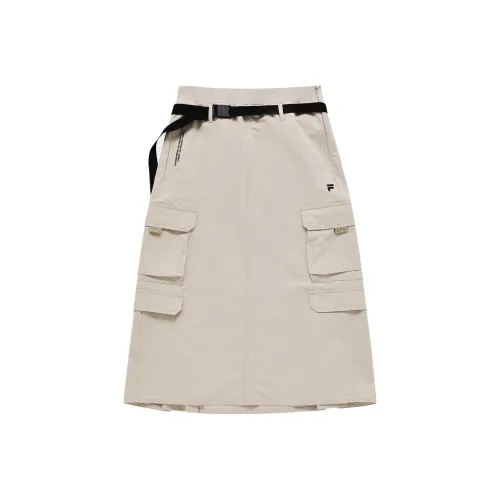 FILA FUSION STREET SPORT Casual Long Skirts Women's Bright Khaki