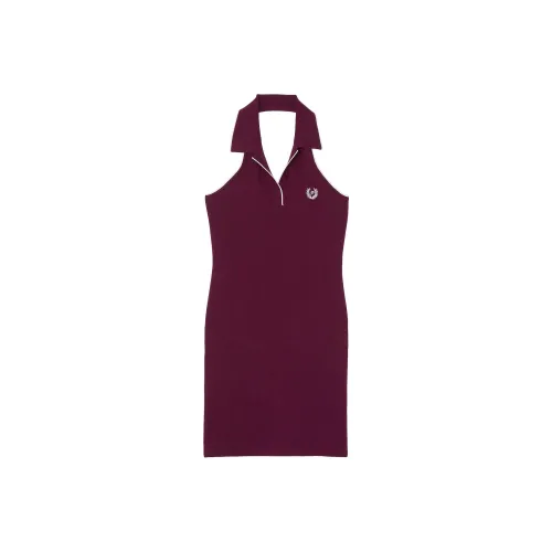 Victoria's Secret PINK Halter Knit Polo Dress/Wild Rose Sleeveless Dress Women's Wild Rose