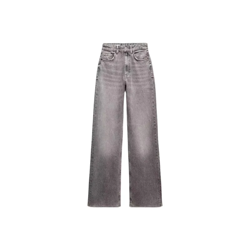 ZARA Trf Jeans Women's Light Gray-0